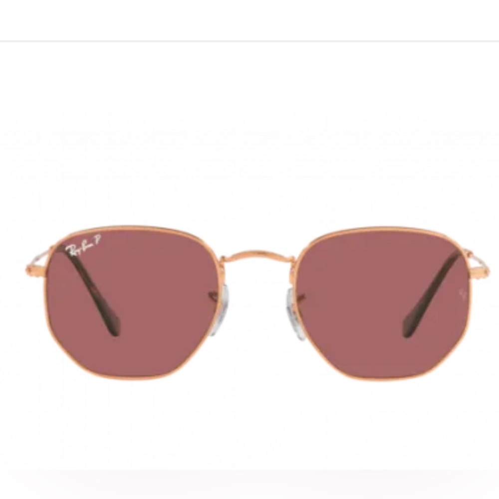 Ray-Ban Hexagonal Sunglasses with Rose Lenses